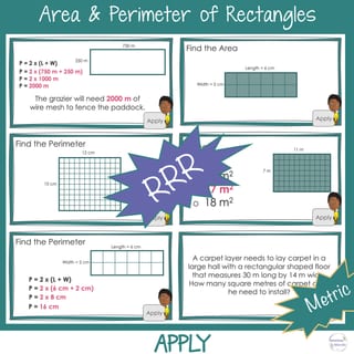 BUNDLE Area and Perimeter of Rectangles Math Warm Up & Worksheets Year 5 & 6 - image 5 of 7