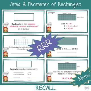 BUNDLE Area and Perimeter of Rectangles Math Warm Up & Worksheets Year 5 & 6 - image 4 of 7