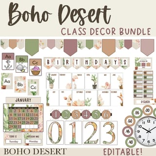 Boho Desert Classroom Decor Bundle - image 1 of 7