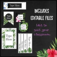 Tropical Classroom Decor Bundle - EDITABLE - thumbnail 3 of 7