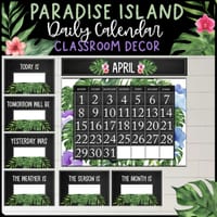 Tropical Classroom Decor Bundle - EDITABLE - thumbnail 6 of 7