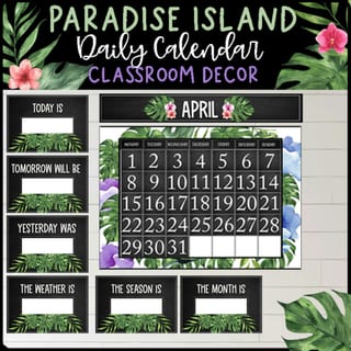 Tropical Classroom Decor Bundle - EDITABLE - image 6 of 7