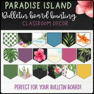 Tropical Classroom Decor Bundle - EDITABLE - image 7 of 7