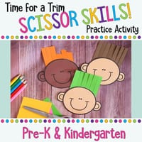 Time For A Trim Scissor Skills Practice Activity | Pre-K & Kindergarten Fine Motor Skills