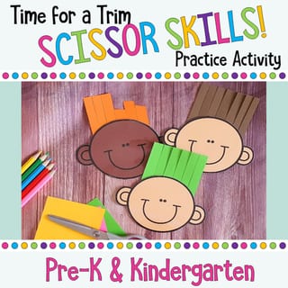 Time For A Trim Scissor Skills Practice Activity | Pre-K & Kindergarten Fine Motor Skills - image 1 of 2