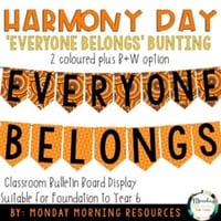 Harmony Day Classroom Bunting - Everyone Belongs