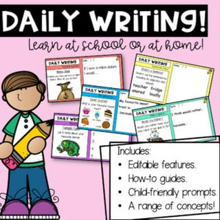 Daily Writing Prompts Set 1 | Editable Features | Australian Curriculum - image 1 of 3