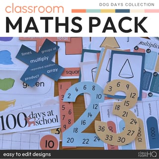DOG DAYS Math Display Resource Pack - image 1 of 4