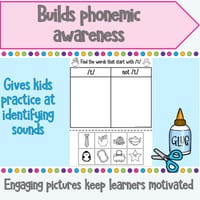 Beginning Sound Sort Worksheets and Interactive Notebook Pages | Pre-K and Kindergarten Phonics - thumbnail 3 of 4