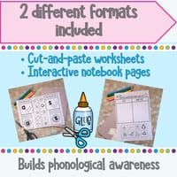 Beginning Sound Sort Worksheets and Interactive Notebook Pages | Pre-K and Kindergarten Phonics - thumbnail 2 of 4