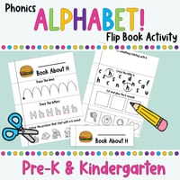 Phonics Alphabet Flip Book Activity | Pre-K and Kindergarten Phonological Awareness - thumbnail 1 of 4