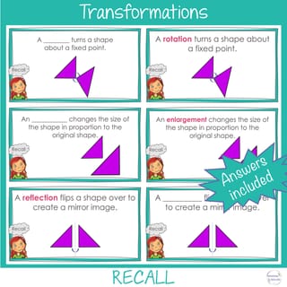 Transformations BUNDLE Rapid Recall | Worksheets Australian Curriculum Aligned Explicit Instruction - image 4 of 7