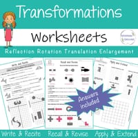 Transformations BUNDLE Rapid Recall | Worksheets Australian Curriculum Aligned Explicit Instruction - thumbnail 6 of 7