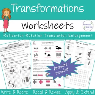 Transformations BUNDLE Rapid Recall | Worksheets Australian Curriculum Aligned Explicit Instruction - image 6 of 7