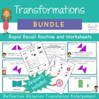 Transformations BUNDLE Rapid Recall | Worksheets Australian Curriculum Aligned Explicit Instruction