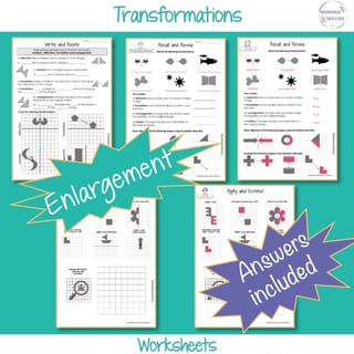 Transformations BUNDLE Rapid Recall | Worksheets Australian Curriculum Aligned Explicit Instruction - image 7 of 7
