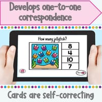 Under the Sea Jellyfish Counting and Sorting Boom Cards Activity | Pre-K and Kindergarten Numeracy - thumbnail 2 of 4
