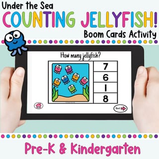 Under the Sea Jellyfish Counting and Sorting Boom Cards Activity | Pre-K and Kindergarten Numeracy - image 1 of 4
