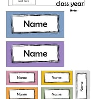 Classroom Name Tags - Set E - Pastel - thumbnail 1 of 2