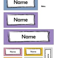 Classroom Name Tags - Set E - Pastel - thumbnail 2 of 2