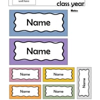 Classroom Name Tags - Set D - Pastel - thumbnail 1 of 2