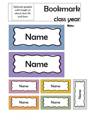 Classroom Name Tags - Set D - Pastel - image 1 of 2