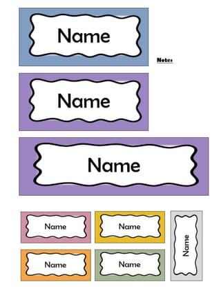 Classroom Name Tags - Set D - Pastel - image 2 of 2