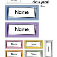 Classroom Name Tags - Set C - Pastel - thumbnail 2 of 2
