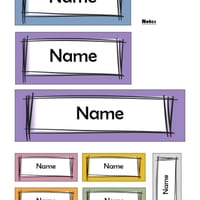 Classroom Name Tags - Set C - Pastel - thumbnail 1 of 2