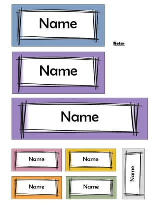 Classroom Name Tags - Set C - Pastel - image 1 of 2