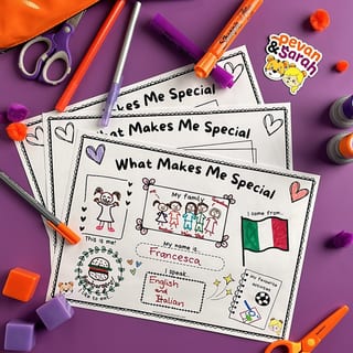 What Makes Me Special | Harmony Day or SEL Lesson Personal Reflection Write & Draw activity - image 2 of 8