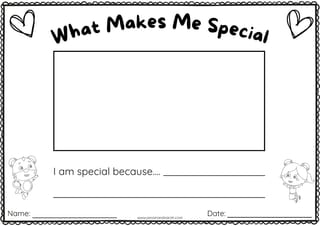 What Makes Me Special | Harmony Day or SEL Lesson Personal Reflection Write & Draw activity - image 4 of 8