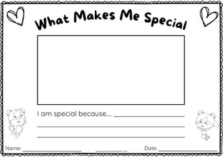 What Makes Me Special | Harmony Day or SEL Lesson Personal Reflection Write & Draw activity - image 5 of 8
