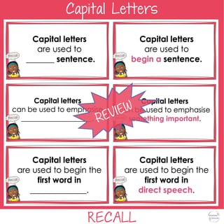 CAPITAL LETTERS Basic Punctuation Marks Literacy Review Activity | WARM UP - image 3 of 4