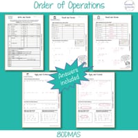 BUNDLE BODMAS Order of Operations Year 6 Math Australian Curriculum Aligned Rapid Recall Worksheets - thumbnail 7 of 7