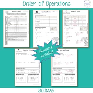 BUNDLE BODMAS Order of Operations Year 6 Math Australian Curriculum Aligned Rapid Recall Worksheets - image 7 of 7