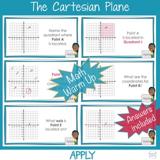 Cartesian Plane Coordinate System Ordered Pairs Year 5 - 6 Math | WARM UP - image 4 of 4