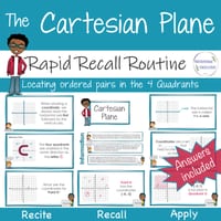 Cartesian Plane Coordinate System Ordered Pairs Year 5 - 6 Math | WARM UP - thumbnail 1 of 4