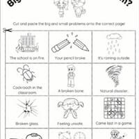 Big Problems & Small Problems Sort | Cut & Paste SEL activity | Catastrophe Scale Lesson - thumbnail 3 of 5