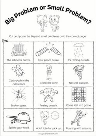 Big Problems & Small Problems Sort | Cut & Paste SEL activity | Catastrophe Scale Lesson - image 3 of 5
