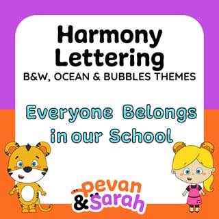Harmony Day Lettering | Cut-Out bubble letters for Classroom Display | 3 themes! - image 1 of 5