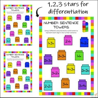 Number sentence towers unifix addition editable - image 4 of 4