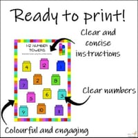 Number sentence towers unifix addition editable - thumbnail 2 of 4