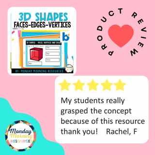 3D Shape Attributes - Faces, Edges & Vertices Geometry Boom Cards™ ACMMG043 - image 6 of 6