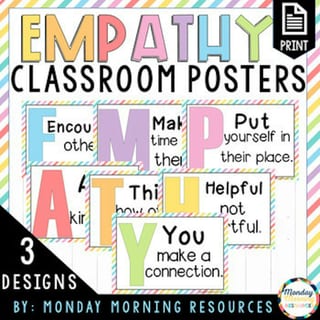 Empathy Classroom Community Poster Set - Classroom Decor Bulletin Boards - image 1 of 4