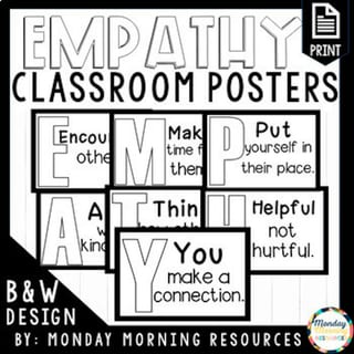 Empathy Classroom Community Poster Set - Classroom Decor Bulletin Boards - image 3 of 4