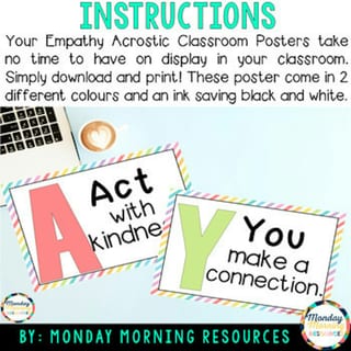 Empathy Classroom Community Poster Set - Classroom Decor Bulletin Boards - image 4 of 4
