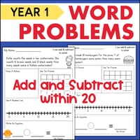 Year 1 Word Problems Maths Worksheets Addition & Subtraction to 20
