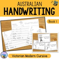 Australian Handwriting Practice Book 1 Victorian Modern Cursive - thumbnail 1 of 4
