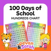 100 Days of School Hundreds Chart | Days in School Counting Chart Display - thumbnail 1 of 3